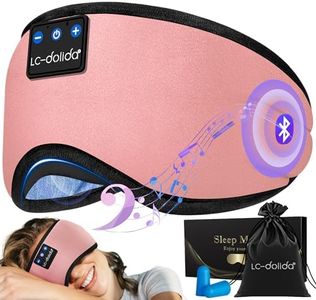 Masque de Sommeil Bluetooth Innovant, Bandeau de Sommeil les Yeux Musique Sans Fil avec écouteurs Bluetooth 5.4 pour Insomnie Méditation, Casque de Sommeil Bloque la Lumière Cadeaux pour Homme Femme