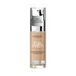 L'Oreal Paris True Match Liquid Foundation, Skincare Infused with Hyaluronic Acid, SPF 17, Available in 40 Shades, 4.5N True Beige, 30 ml