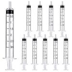 10PCS 3ML Plastic Syringes No Needle Syringe Reusable Colostrum Measuring Syringe 3ML Syringes Sterile For Scientific Lab Baby Medicine Dispensing Liquid Measuring Watering Pet Feeding Glue Applicator