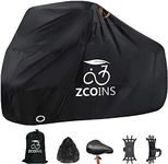 ZCOINS Bike Cover for 2 or 3 Bikes, Bike Covers for Outside Storage, 210T Extra Heavy Duty Waterproof Anti Rain Dust UV Protective Bicycle Cover/Bike Storage for Mountain Bike with Storage Bag