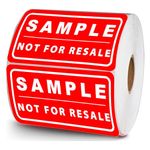 Sample, Not for Resale Labels Not for Resale Stickers 500 Pcs Inventory Labels for Inventory,Retail Store,Sample,Showcase Products 1 x 2 Inch