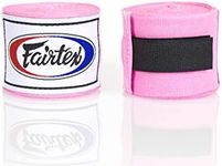 Fairtex HW2 Elastic Cotton Handwraps, 120' and 180" Full Length Hand Wraps-Many Colors (Pink, 180")