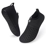 ENSTORE Water Shoes,Men/Women Quick Drying Shoes,Summer Outdoor Sports Soft Socks,Yoga Windsurfing Beach Volleyball (Black Stitching)