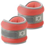 KK Neoprene Ankle Straps Pair - Adjustable Straps for Ankle - 1 KG Pink Leg Weights Pair for Exercise - Adjustable Straps with Neoprene Padding for Walk, Running, Workout, Gymnastics, and Training