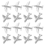 SEWACC 36Pcs Aircraft Pushpin Nail, Metal Airplane Pushpins Office White Board Metal Decor Pin Board Drawing Pin for Picture Photo Painting Bulletin Cork Board