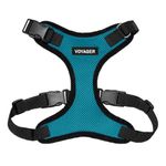 Best Pet Supplies Voyager Step-in Lock Pet Harness - All Weather Mesh, Adjustable Step in Harness for Cats and Dogs Turquoise/Black Trim, S