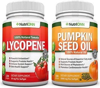 NutriONN Pumpkin Seed Oil Softgels Lycopene Capsules Combo - Targeted Support for Prostate & Urinary Health