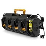 Battery Charger Replacement for Dewalt 12V/20V Max Battery Charger Station DCB104(Black)