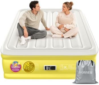 VOSSER Full Size Air Mattress with Built-in Pump - 18" Raised Self Inflating Blow Up Mattress for Home, Guests & Travel - Premium Flocked Top Inflatable Bed, Luxury Air Bed, 660lbs
