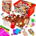 GirlZone Little Choco Delights Maker Kit, Chocolate Maker Kit with Chocolate Moulds Silicone to Make Your Own for Kids Yummy Choco Bars and Lollies