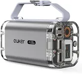 Euker Power Bank 40000mAh 100W Laptop Portable Charger 4 Ports, IP67 with LED Lights and See-Through IPS Screen, Power Station Battery Pack for iPhone 14/13 Series, Samsung, MacBook, Dell, ipad,etc