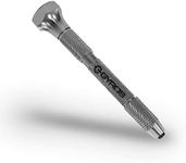 GYROS Swivel Head Pin Vise Hand Drill, 0"(0mm) to 1/8"(3.175mm) w/Anti-Slip Nickel Plated Steel Body & 2 Reversible Collets, Small Hand Drill for Precision Drilling of Jewelry, Plastic, & Wood