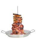 Dallden Vertical Skewer for Grill-Al Pastor Skewer Vertical Rotisserie Vertical Spit Stand for Tacos Al Pastor, Shawarma, Gyros- BBQ Grilling Accessory with 3 Removable Spikes (8”, 10" and 12”)