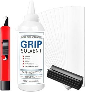 AMRTA Kits de réparation de poignée de golf pour la préhension des clubs de golf de 141,7 g avec solvant d'activateur de ruban adhésif de golf, livré avec un couteau à crochet, 15 bandes adhésives de