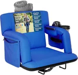 Reclining Stadium Seats for Bleachers with Back Support – Wide Bleacher Chair Cushion, Armrests, Large Pockets, and Multiple Safety Features – Best Stadium Seat Chairs for Camping, Kayak Backs & More