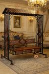 RACOLLECTION Swing Jhula for Home & Garden/Porch/Balcony 3 Seater Weight Capacity 300Kgs+ (Swing-Online-002), 177.8 Centimeters, Black (3 Seater)