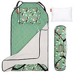 Urban Infant Tot Cot Kids Nap Mat - Toddler Preschool Daycare Bedding Cover with Blanket and Pillow - Pistachio