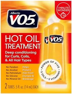 Alberto VO5 Moisturizing Hot Oil Treatment - Hot Oil Hair Treatment - Rehydrates and Protects Dry, Damaged Hair - with 5 Oils and 5 Vitamins - 0.5 oz