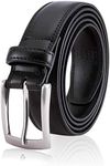 MILORDE Black Leather Belt, Fashion