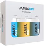 JAMES GIN by James May Gin Gift Set - 3 unique gins - 50ml Asian Parsnip, 50ml American Mustard & 50ml London Drizzle