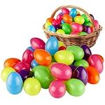Prextex 3.5” Unfilled Easter Eggs, Empty Plastic Easter Eggs Bulk, Easter Eggs for Easter Basket Fillable with Candy, Treats, Presents Boys & Girls (36 Pack, 9cm))