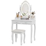 Vanity Desk with Mirror and Lights,