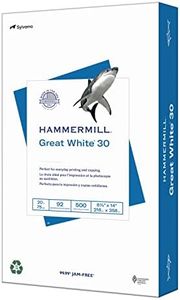 Hammermill Printer Paper, Great White 30% Recycled Paper, 8.5 x 14 - 1 Ream (500 Sheets) - 92 Bright, Made in the USA, 086704