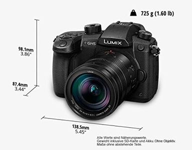 Panasonic Lumix G Camera, 20.3MP, 12-60mm Leica Lens, 6K Video, Black