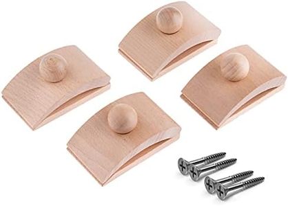 Classy Clamps Wooden Quilt Wall Hangers – 4 Large Clips (Light) and Screws for Wall Hangings - Tapestry Hangers / Quilt Hangers for Wall hangings - Quilt Clips / Wall Clips for Hanging / Quilt Rack
