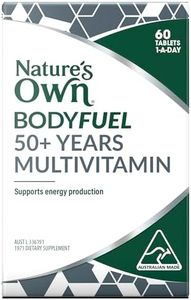 Nature's Own Bodyfuel 50+ Years Multivitamin Tablets 60 - Supports Energy Production & Mental Function-Maintains Bone Health & Healthy Immune System Function-Reduces Free Radicals Formed In the Body