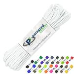 Paracord Planet 100' Hanks Parachute 550 Cord Type III 7 Strand Paracord Top 40 Most Popular Colors (White)