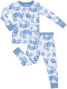 LollyBanks Toddler Pajamas,Viscose from Bamboo Sleepwear Set for Kids
