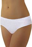 Underworks 20-Pack Womens Disposable 100% Cotton Underwear - for Travel- Hospital Stays- Emergencies, White, Large