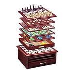 15-in-1 Wooden Chess Game Set Multi