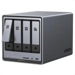 UGREEN NAS DXP4800 Pro 4-Bay Desktop Network Attached Storage, Intel Core i3-1315U 6-Core CPU, 8GB DDR5 RAM, Built-in 128GB SSD, 1x 10GbE, 1x 2.5GbE, 2X M.2 NVMe Slots, 4K HDMI (Diskless)