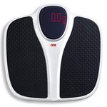 ADE M316600 Digital Scales up to 200 kg, Extra Wide, Wide Non-Slip Weighing Surface, Body Scales for Seniors with Large Red Dot Matrix Display, 1.5 kg