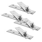 VILLFUL 4pcs 360 Degree Rotating Shaft Bearing Door Hinges Murphy Bed Hardware 360 Degree Door Pivot Hinge Door Pivot Hinges Bookcase Hinge to Rotate Invisible Small Hinge Stainless Steel