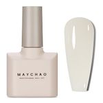 MAYCHAO Milky White Gel Nail Polish 1Pc White Gel Polish 15ML Soak Off UV LED Nail Polish Nail Art Starter Manicure Salon DIY at Home, 0.5 OZ