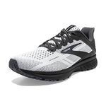 Brooks Men’s Anthem 5 Neutral Running Shoe, White/Black/Ebony, 12