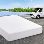 RV Mattress Short King 10 Inch Memory Foam Mattress with Tencel Cover, Quality Green Tea/Gel Medium Firm Bed Mattress in a Box for Camper/Trailer/Truck, Certified Mattresses Made in USA 75'' x 72''