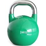 PRISP Steel Competition Kettlebell Weight - Pro Grade, Heavy Duty Cast Steel