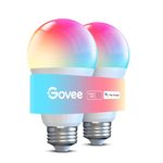 Govee Smart Light Bulbs 1200 Lumens, Color Changing Light Bulbs RGBWW Dimmable, Works with Alexa & Google Assistant, Color Lights Bulb, 12W 85W Equivalent A19 LED Bulbs for Bedroom Living Room, 2 Pack