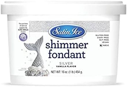 Satin Ice Silver Shimmer Fondant, Vanilla, 1 Pound