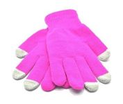 KING OF FLASH Unisex Pink Touch Screen Warm Gloves Compatible for iPhone 4, 4s, iPad, ipad 2 Blackberry, Samsung, HTC and other smartphones, PDA's & Sat navs, Large Size