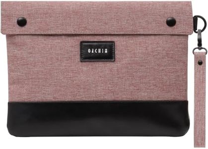 OZCHIN Smell Proof Storage Bags With Carbon Lining Container Certificates Organizer Storage Pouch Case 11 X 8 Inch(Pink)