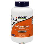 Now Foods L-Carnitine Tartrate 1000mg, 100 Tablets
