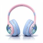 PunnkFunnk Astro Junior Wireless Bluetooth Headphones with BT 5.3, Noise Cancelling, Hi-Res Audio, 40mm Drivers, Deep Bass, Memory Foam Ear Cushions, Over-Ear Headset for Kids, Teens & Adults (Blue)