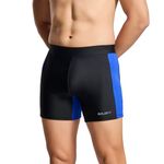 Boldfit Swim Jammers for Man Swimming Short for Men Stretchable Fit Swim Trunk for Men Adjustable Swim Shorts for Man Quick Drying Shorts for Swimming Swimwear for Mens - BlackBlue XL