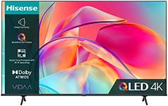 Hisense 43 Inch QLED Smart TV 43E7KQTUK - Quantum Dot Colour, 60Hz VRR, Dolby Vision, Bluetooth&HDMI, Share to TV, VIDAA Smart TV, and Youtube, Freeview Play, Netflix and Disney+ (2023 Model)