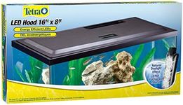 Tetra LED Hood Cotton 16 Inches by 8 Inches, Low-Profile Aquarium Hood with Hidden Lighting